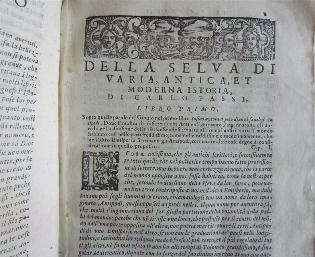 1608 MEDIEVAL HISTORY by Paolo Giovio antique 17h cent LA SELVA DI VARIA ISTORIA - 5