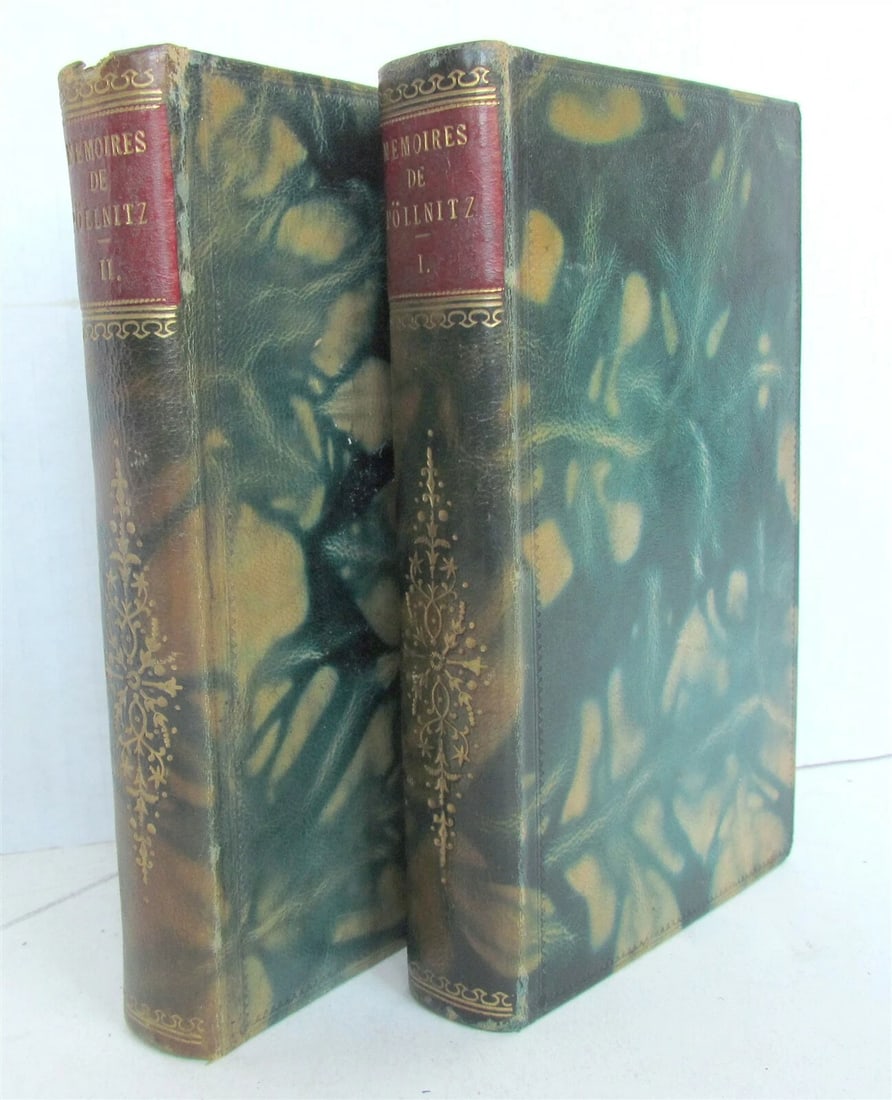 1738 2 volumes MEMOIRES du Baron de Pollnitz VOYAGES TRAVELS ANTIQUE - 2