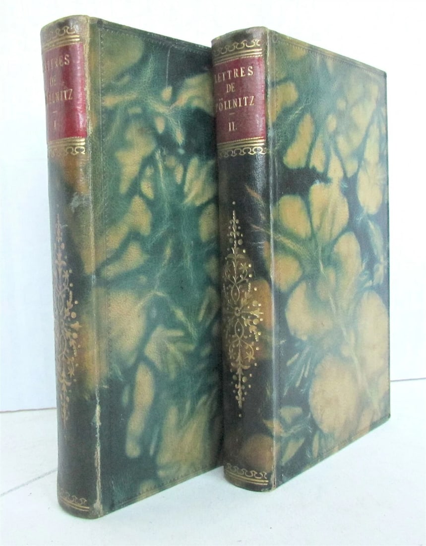 1738 2 volumes LETTRES et MEMOIRES du Baron de Pollnitz VOYAGES TRAVELS ANTIQUE - 2