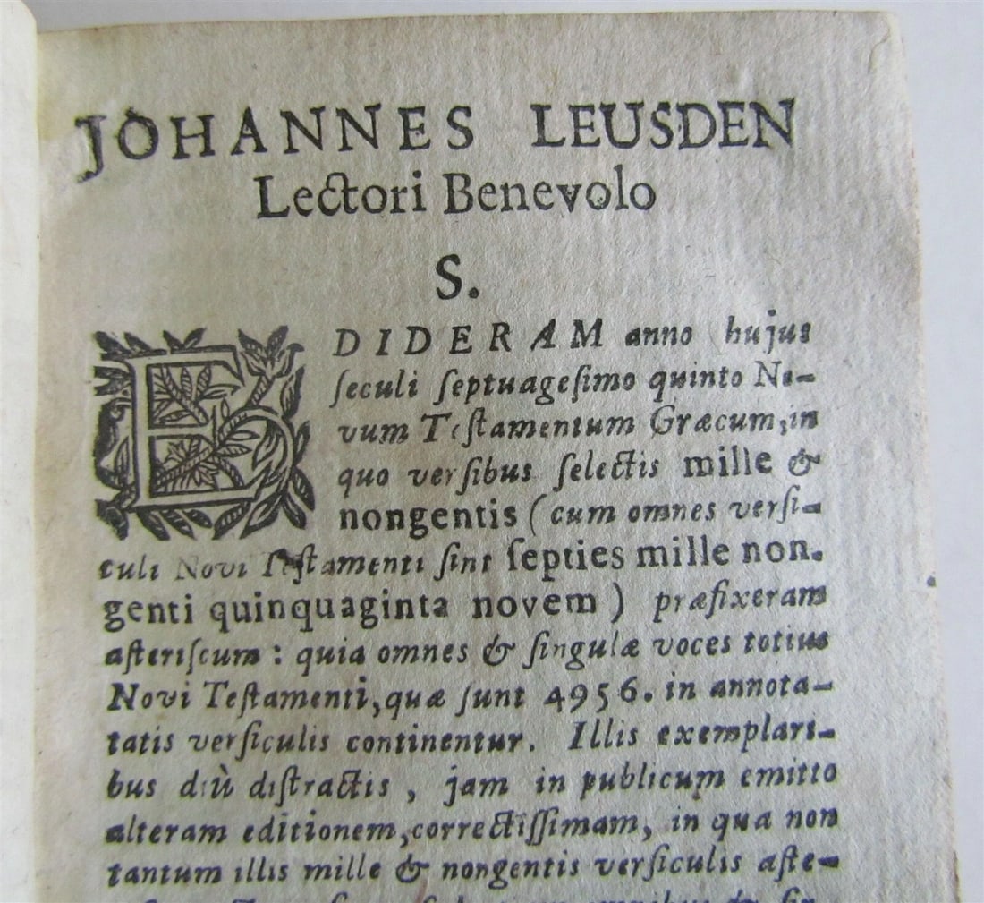 1688 GREEK BIBLE NEW TESTAMENT antique NOVUM TESTAMENTUM - 4