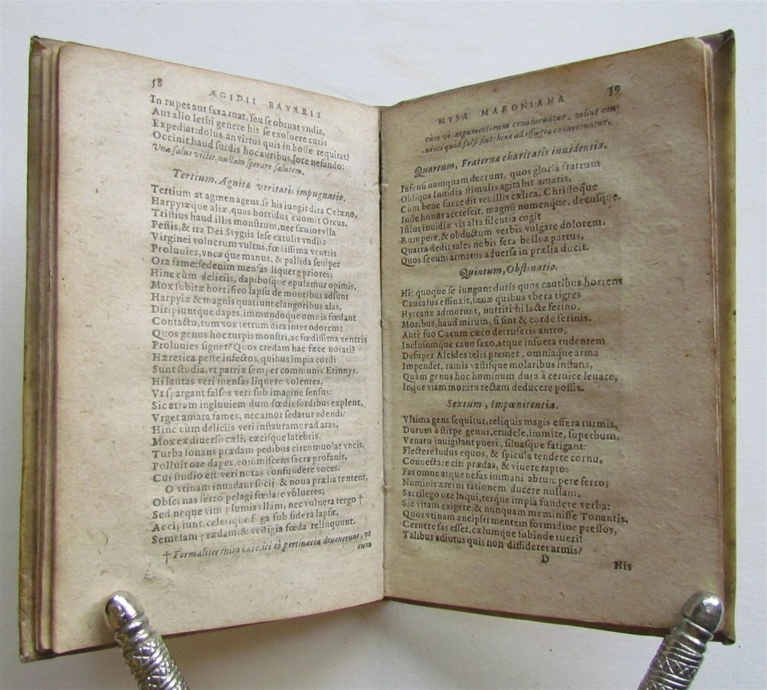1622 POETRY by Aegidius Gelenius ANTIQUE VELLUM BOUND 17th CENTURY - 5