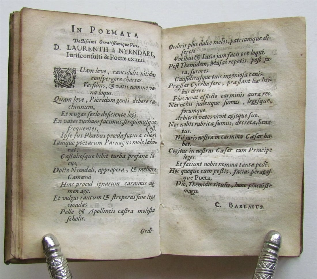 1645 POETRY by Nyendalius POEMATA ANTIQUE VELLUM BOUND 17th CENTURY - 5