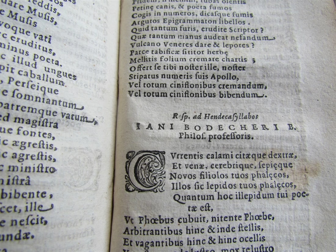 1645 POETRY by Nyendalius POEMATA ANTIQUE VELLUM BOUND 17th CENTURY - 8