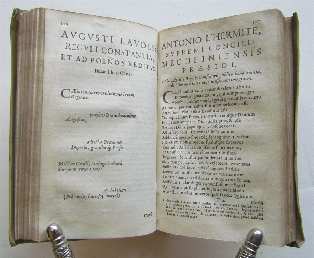 1657 PLANTIN PRESS POETRY by Jacobus Wallius ANTIQUE VELLUM BOUND 17th CENTURY - 10