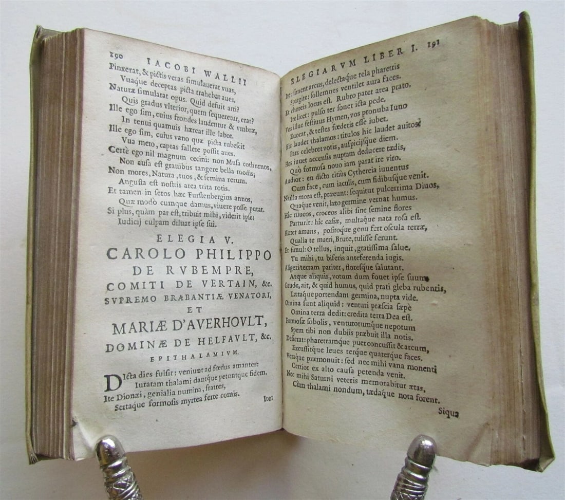 1657 PLANTIN PRESS POETRY by Jacobus Wallius ANTIQUE VELLUM BOUND 17th CENTURY - 9