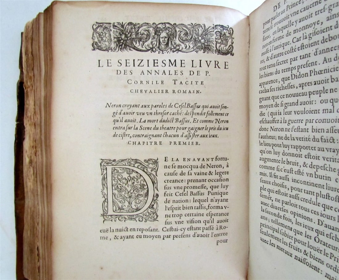 1581 TACITUS THE ANNALS VELLUM BOUND antique TACITE ANNALES in LATIN 16th cent. - 10