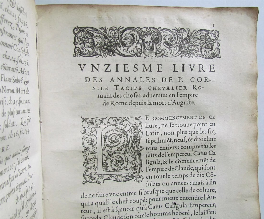 1581 TACITUS THE ANNALS VELLUM BOUND antique TACITE ANNALES in LATIN 16th cent. - 12