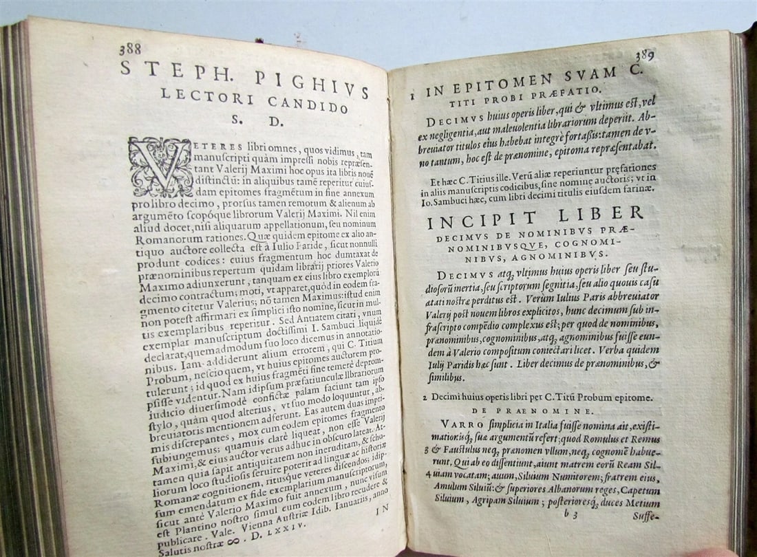 1575 PLANTIN PUBLISHING VALERIUS MAXIMUS VELLUM antique 16th Century - 7