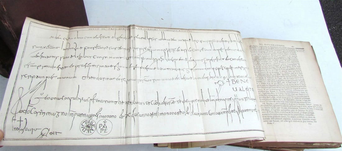 1750 6 volumes FRENCH DIPLOMATIC TREATISE antique ILLUSTRATED RARE - 4