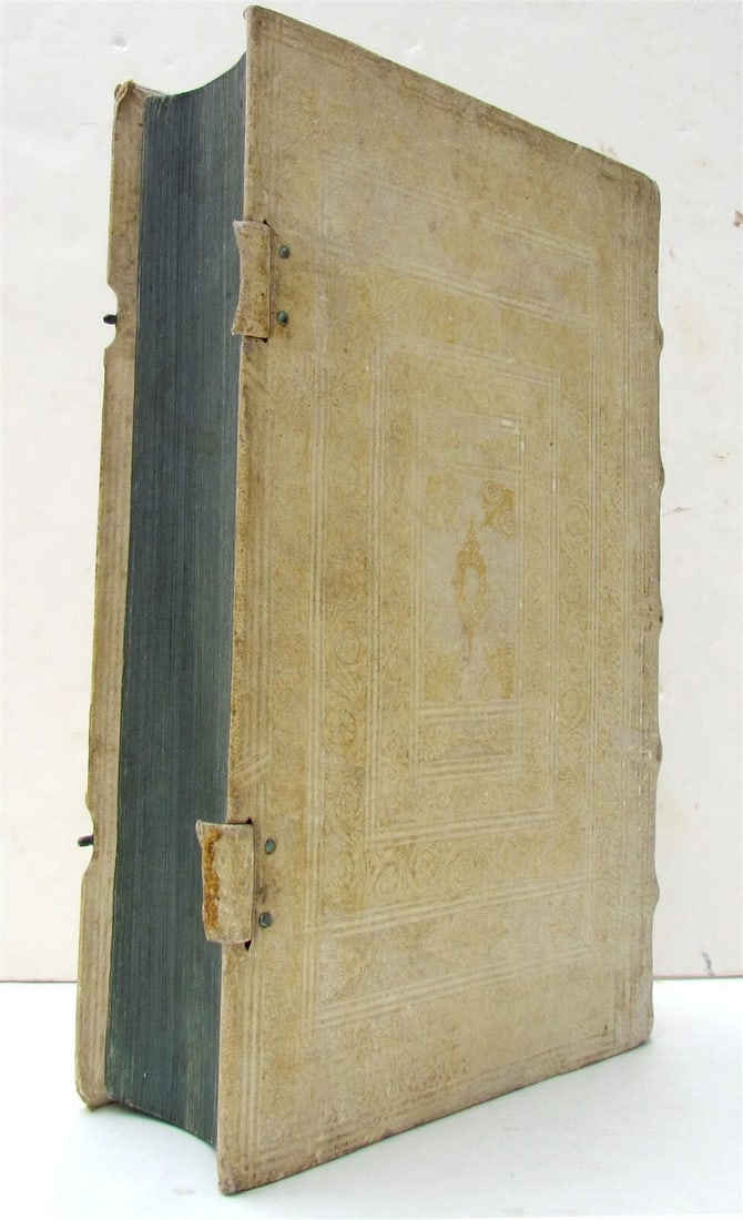 1727 GERMANIA SACRA by M. Hansiz BLINDSTAMPED PIGSKIN antique FOLIO w/ MAP - 4