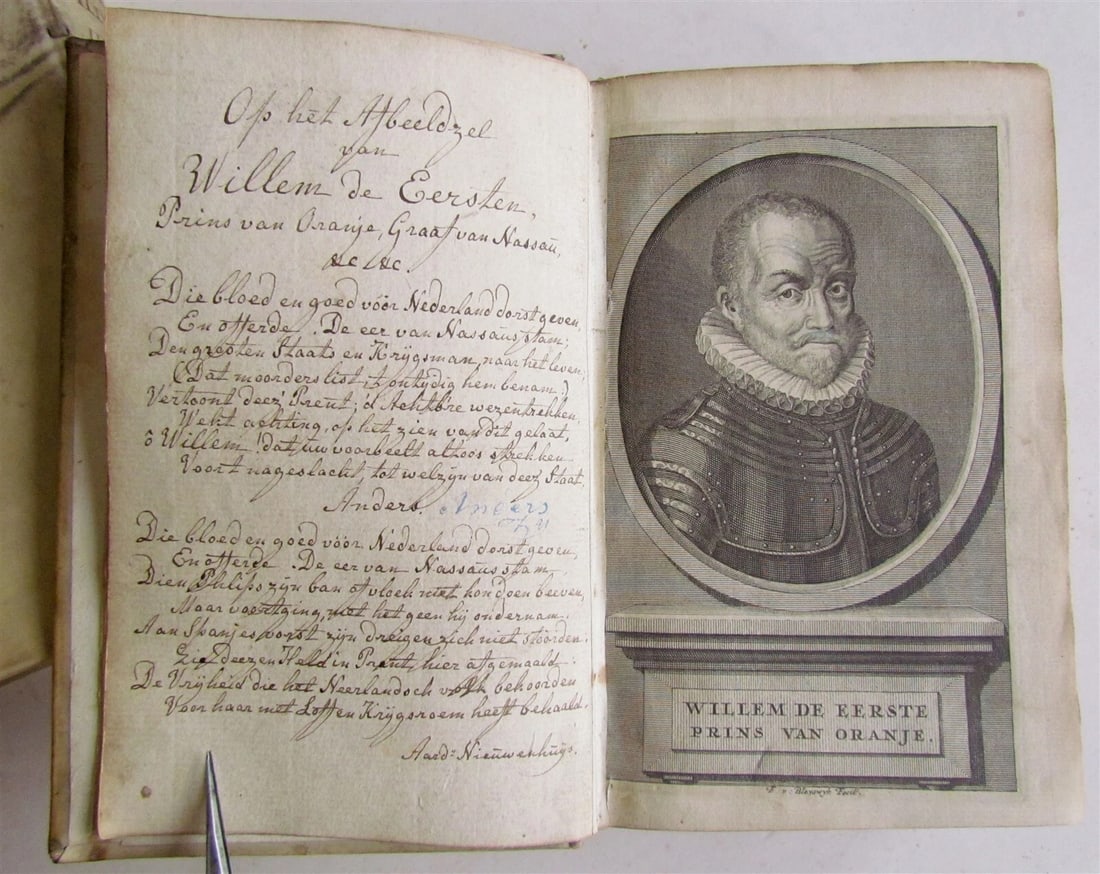 1732 3 VOLUMES HET LEVEN VAN WILLEM DE I in DUTCH VELLUM antique HOUSE of ORANGE - 4