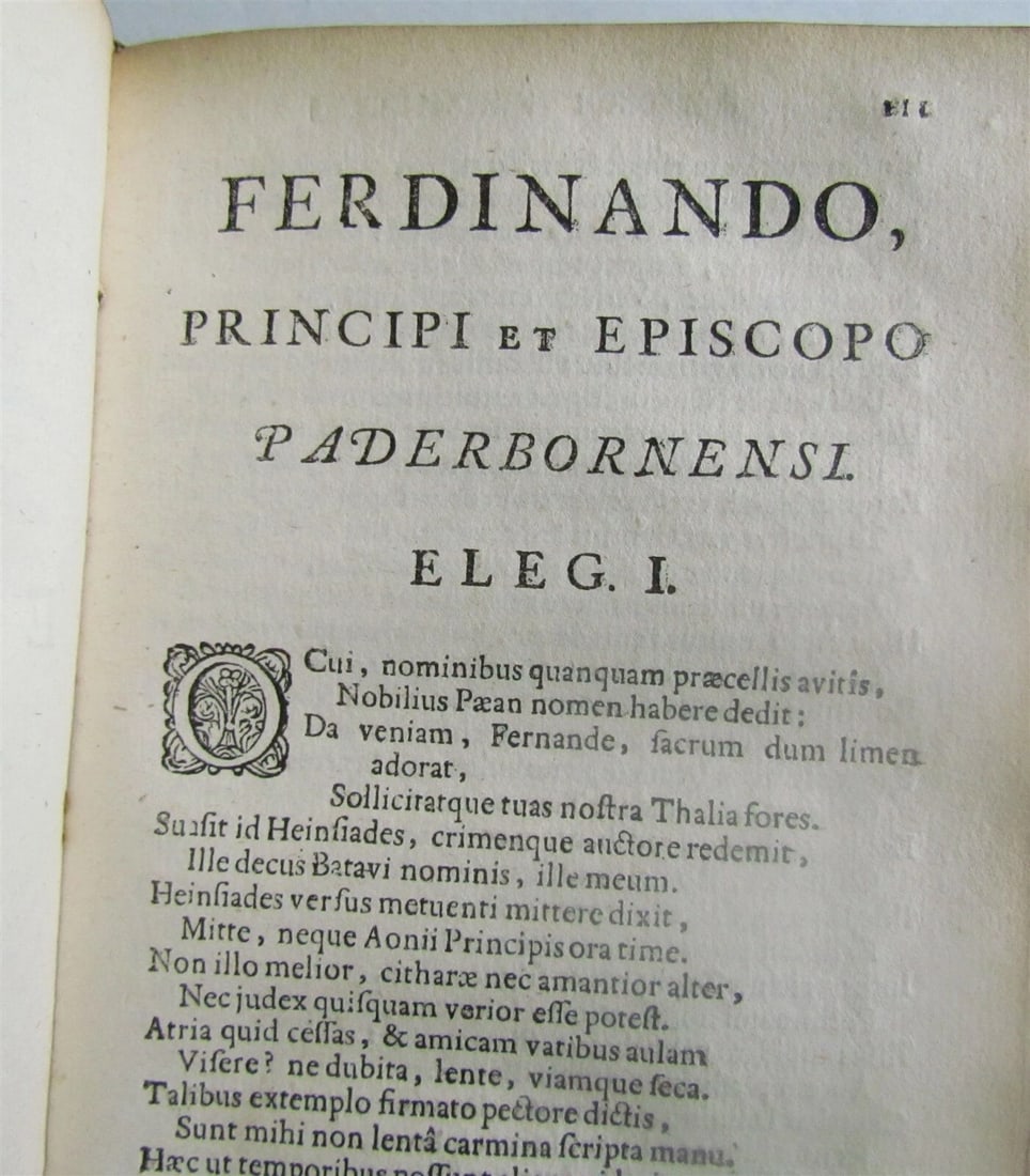 1682 LATIN POETRY COLLECTION by Petrus Francius PRIZED VELLUM BINDING ANTIQUE - 9