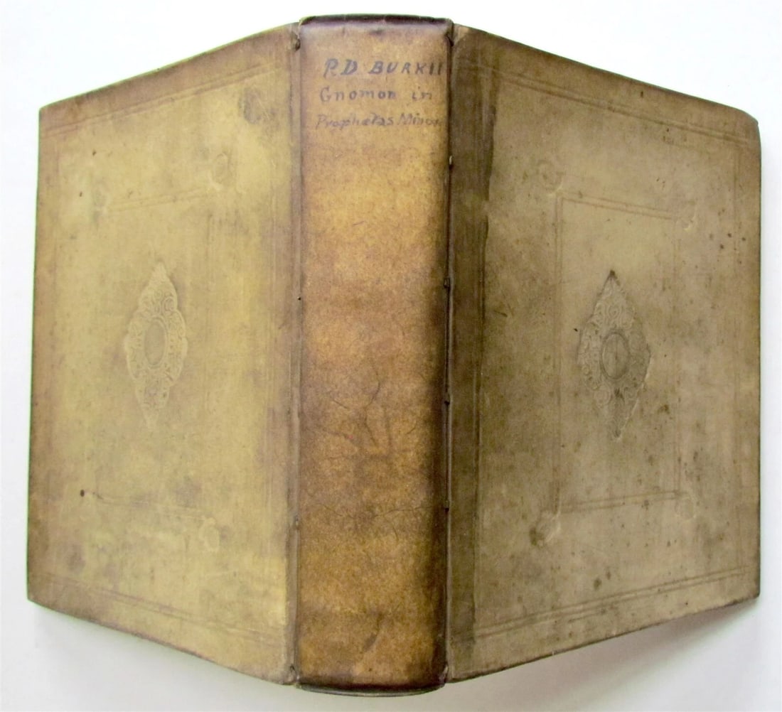 1753 Gnomon in duodecim Prophetas Minores VELLUM antique LATIN & HEBREW - 3