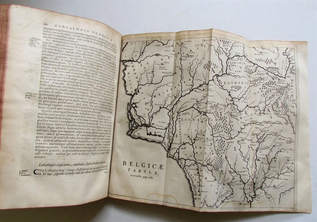 1654 HISTORY FRANCE D. BLONDEL Genealogiae Francicae VELLUM antique FOLIO MAPS - 9