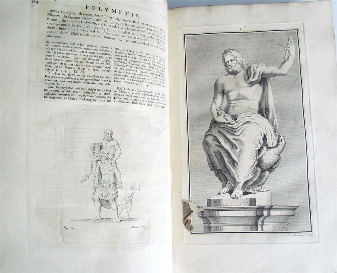 1747 POLUMETIS ILLUSTRATED ROMAN POETRY ANCIENT ARTISTS antique FOLIO in ENGLISH - 3