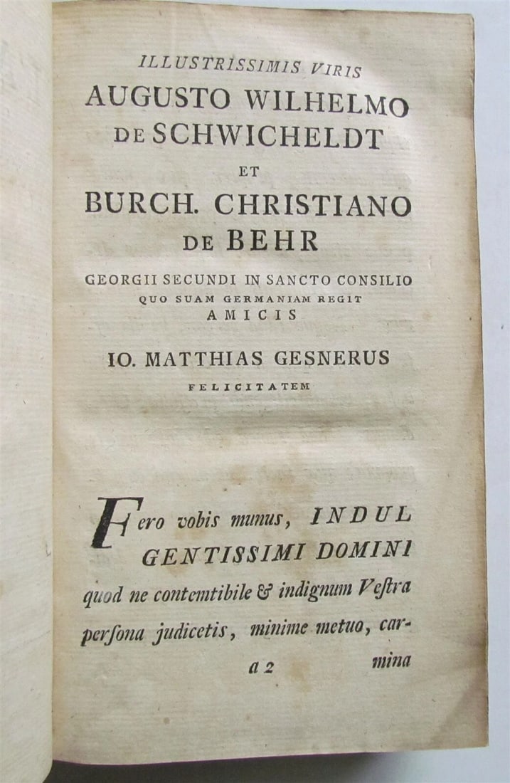 1759 ANCIENT POETRY by CLAUDIAN VELLUM BOUND antique - 3