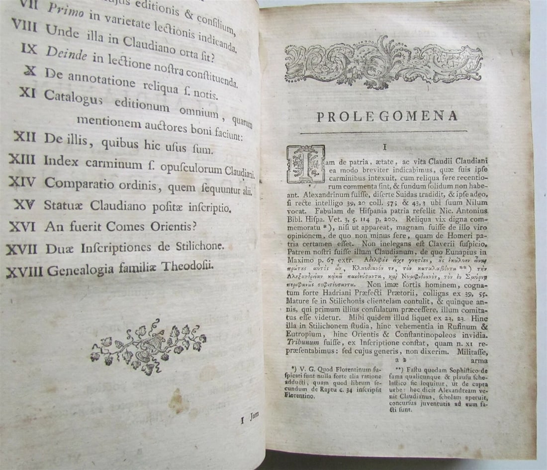 1759 ANCIENT POETRY by CLAUDIAN VELLUM BOUND antique - 4