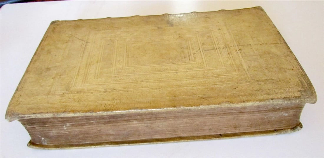 1668 PIGSKIN BOUND antique FOLIO BIBLE COMMENTARY by MATTHEW POLO Vol. 2 - 4