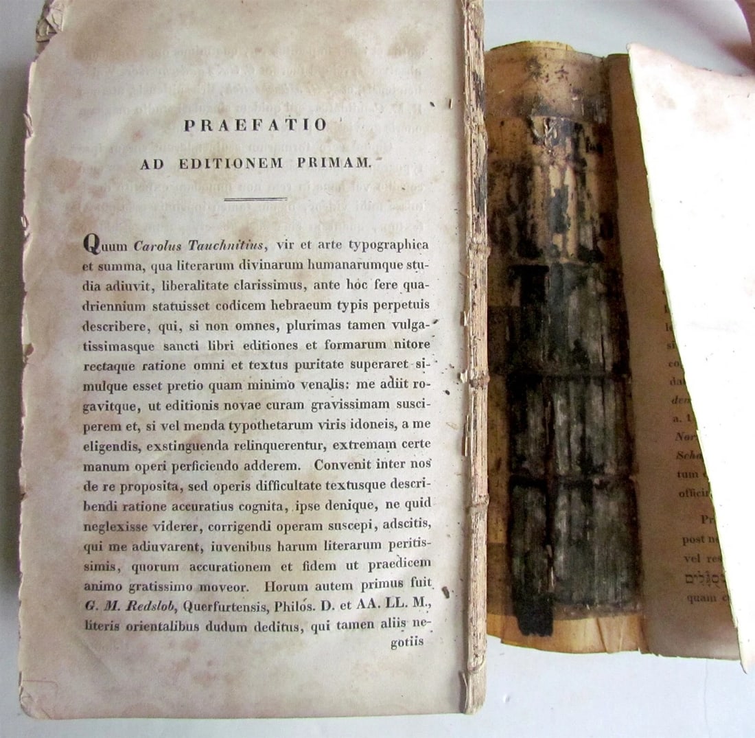 BIBLIA HEBRAICA 1839 antique BIBLE - 2