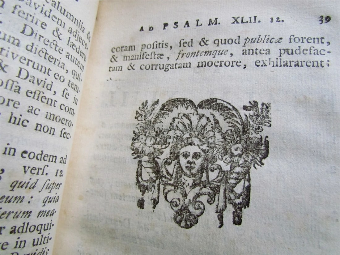 1765 Commentarius ad Psalmos by HERMAN VENEMA antique VELLUM BINDING in LATIN - 8