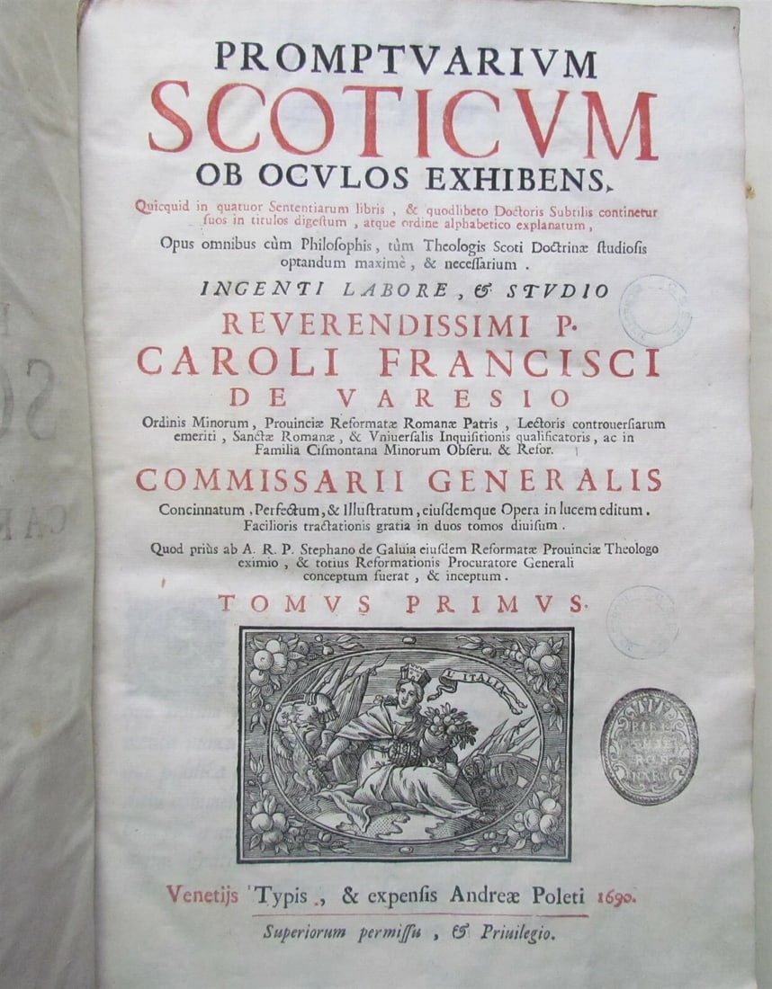 1690 VELLUM BINDING 2 FOLIO VOLUMES PROMPTUARIUM SCOTICUM C. FRANCISCI ANTIQUE - 2