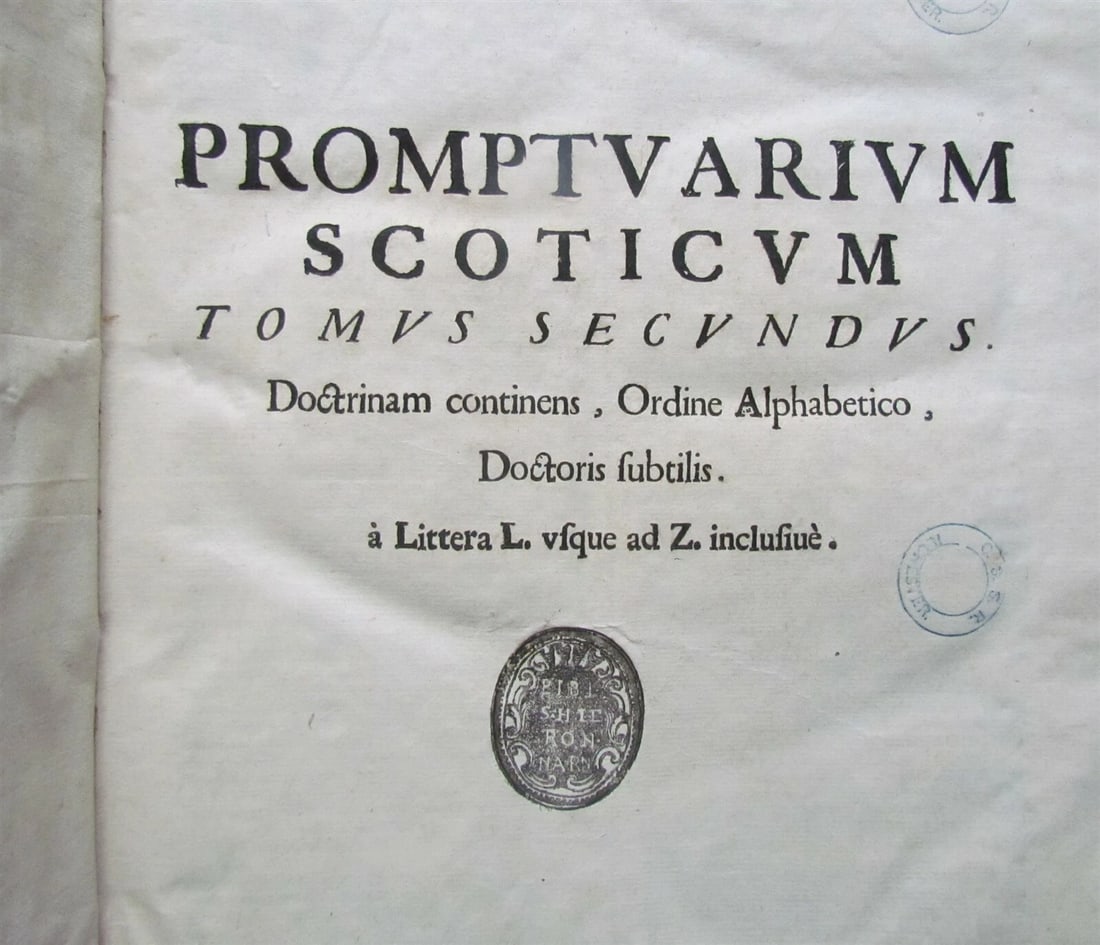 1690 VELLUM BINDING 2 FOLIO VOLUMES PROMPTUARIUM SCOTICUM C. FRANCISCI ANTIQUE - 4