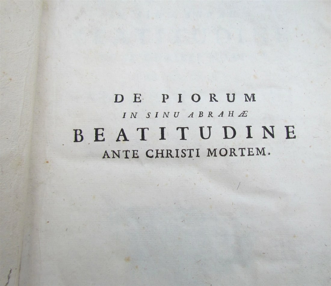 1760 VELLUM BINDING BEATITUDINE ANTE CHRITSI MORTEM OPUS ANTIQUE - 3