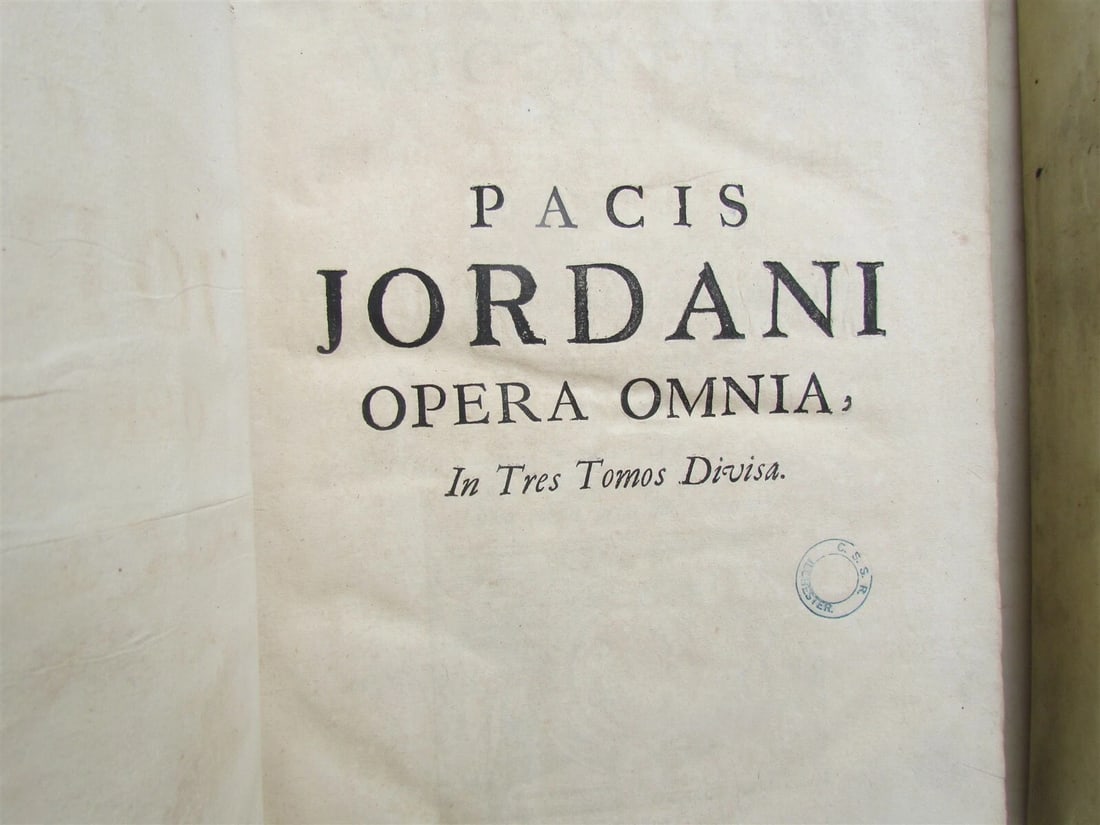 1729 VELLUM BINDING 3 FOLIO VOLUMES Elucubrationum Diversarum Vicentini ANTIQUE - 8