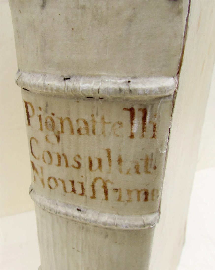 1723 VELLUM BOUND FOLIO THEOLOGY by JACOBI PIGNATELLI antique ATTRACTIVE BINDING - 2