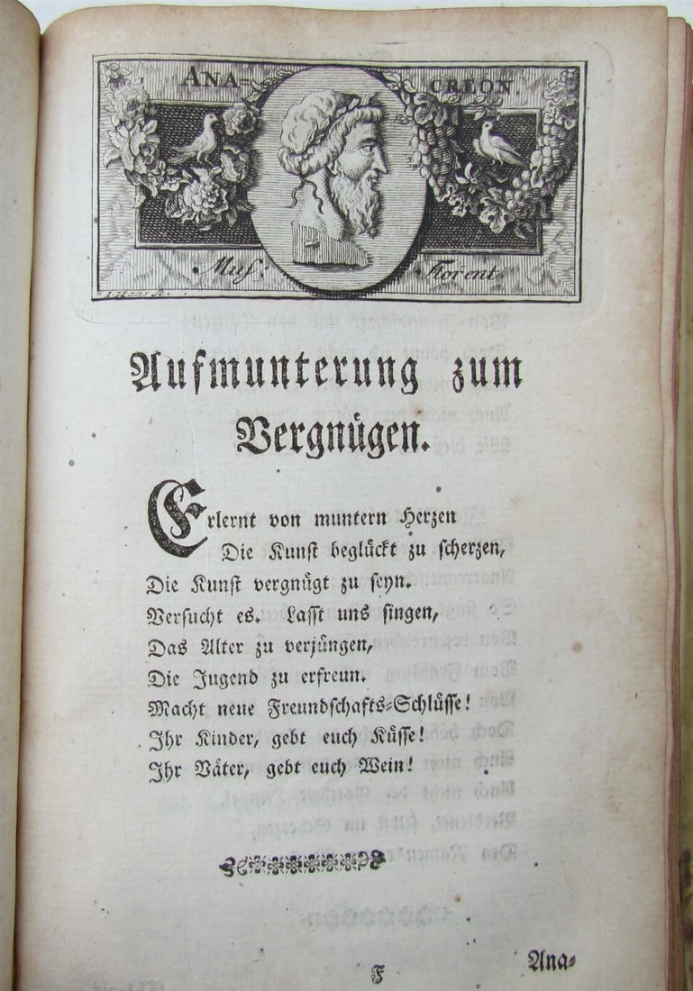 1754 VELLUM BOUND German baroque compilation of songs and poems by F. Hagedorn - 7