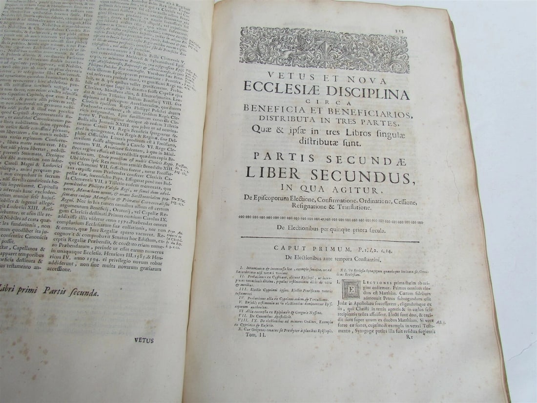 1705 ANTIQUE VELLUM BOUND FOLIO VETUS ET NOVA ECCLESIAE DISCIPLINA - 5