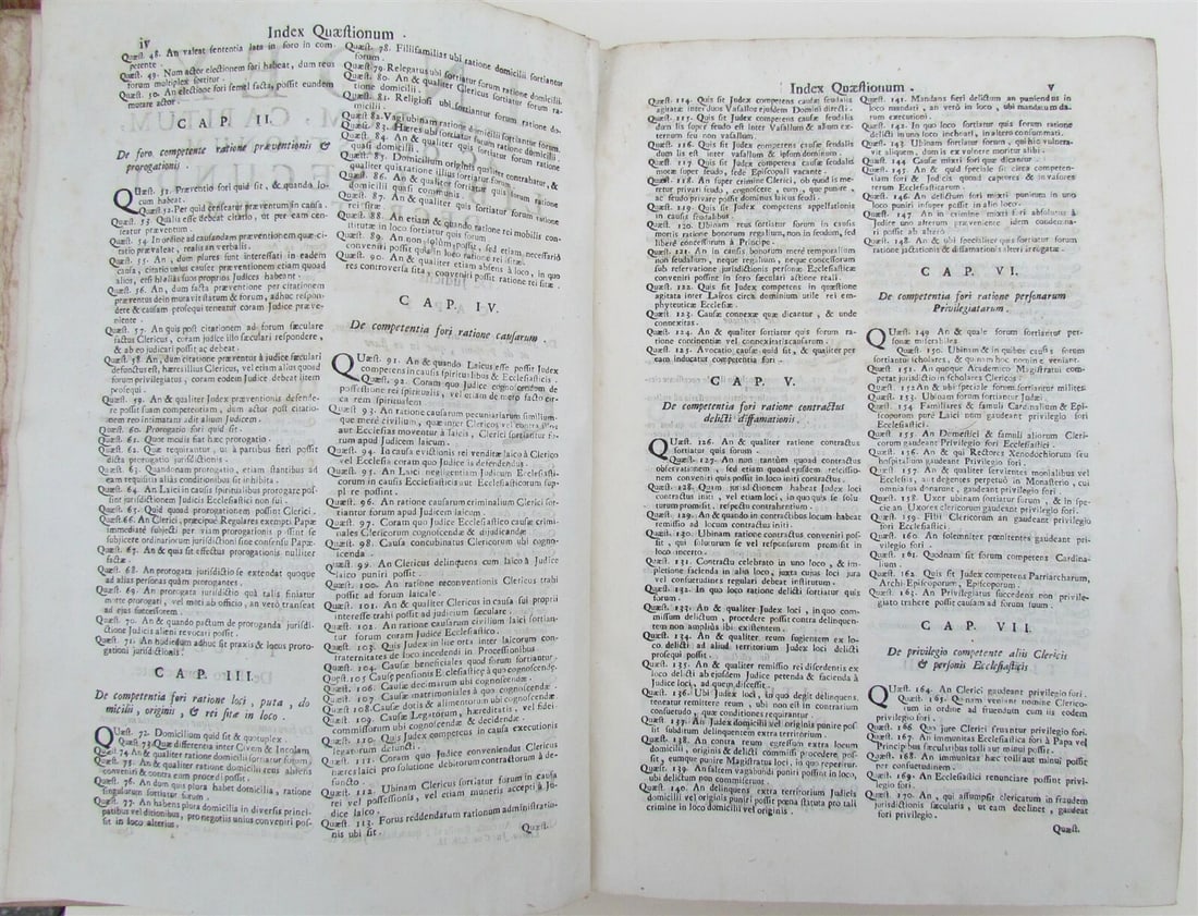 1729 ANTIQUE VELLUM BOUND FOLIO FORUM ECCLESIASTICUM by PETRO LEURENIO v. 2 - 6