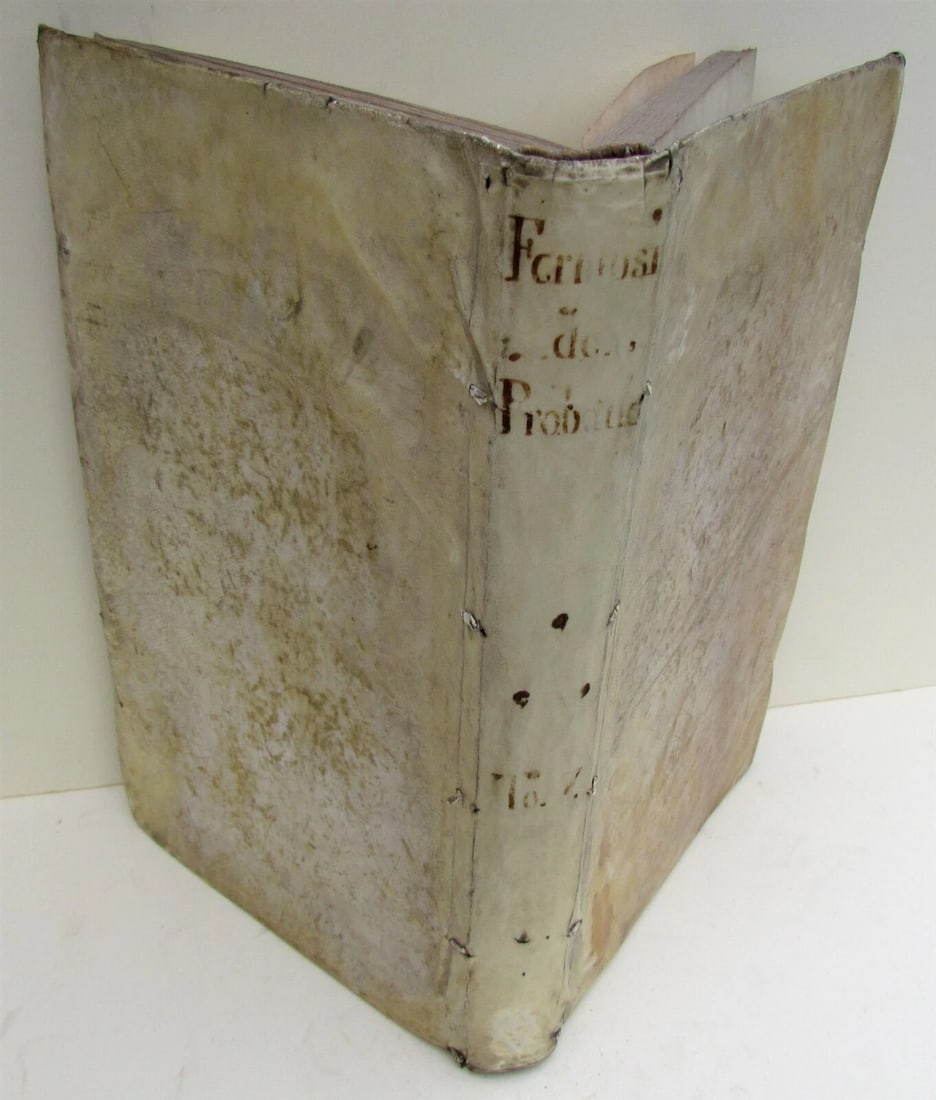 1741 VELLUM BOUND ANTIQUE FOLIO by N. Fermosini HISPANI EPISCOPI - PROBATIONIBUS (1 of 6)