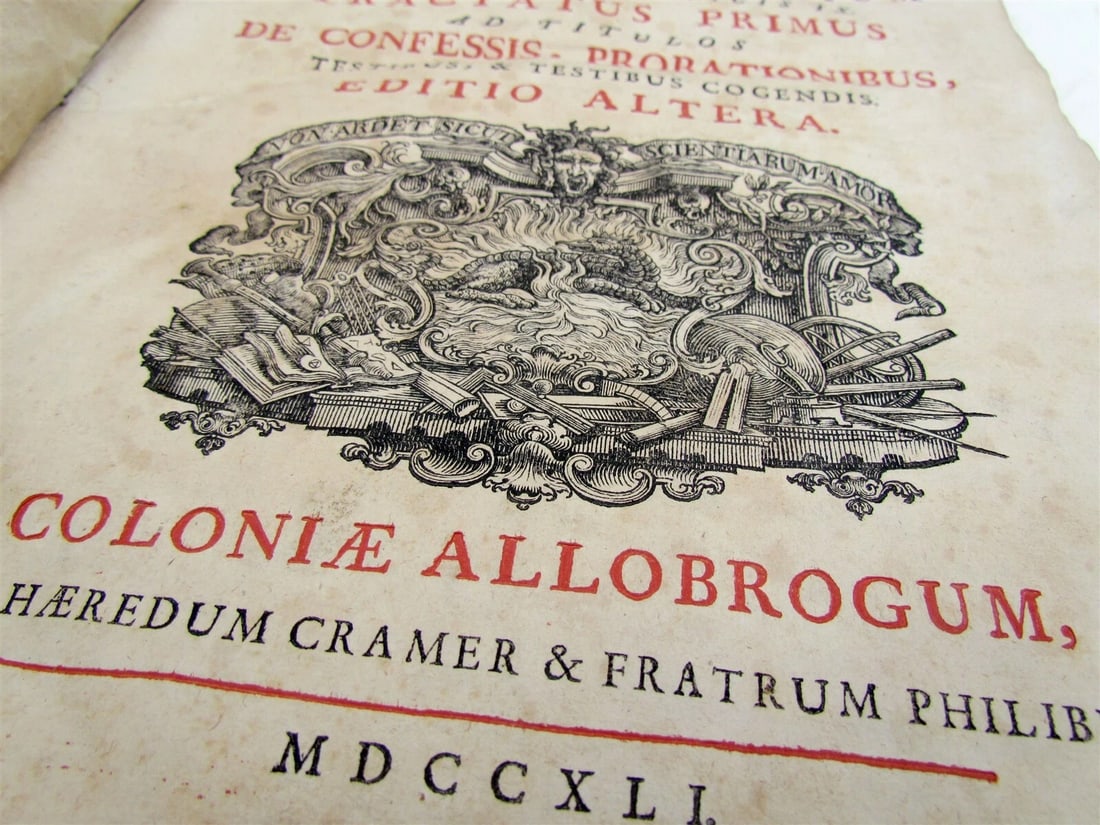 1741 VELLUM BOUND ANTIQUE FOLIO N. Fermosini HISPANI EPISCOPI PROBATIONIBUS v.6 - 4