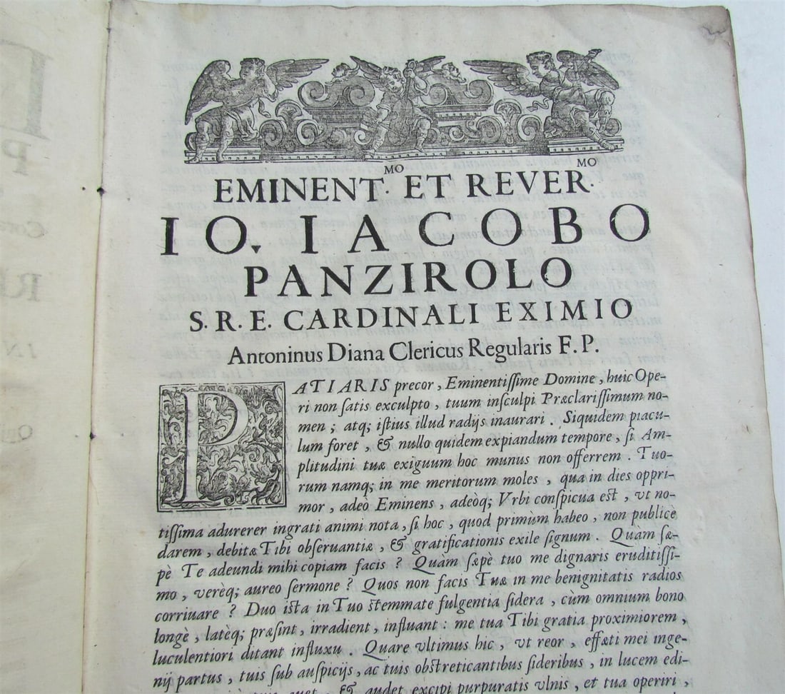 1650 VELLUM BOUND ANTIQUE FOLIO Antonini Diana Panormitani Resolutiones Morales - 3