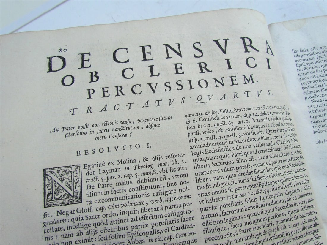 1650 VELLUM BOUND ANTIQUE FOLIO Antonini Diana Panormitani Resolutiones Morales - 7