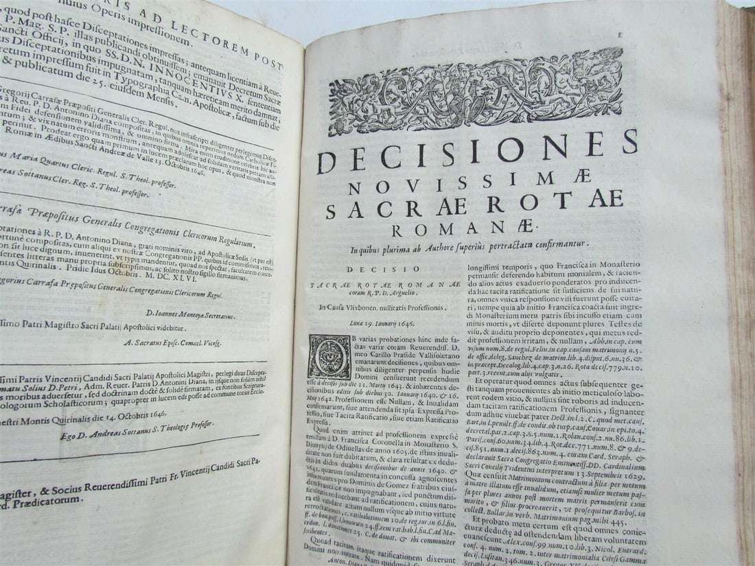 1650 VELLUM BOUND ANTIQUE FOLIO Antonini Diana Panormitani Resolutiones Morales - 8