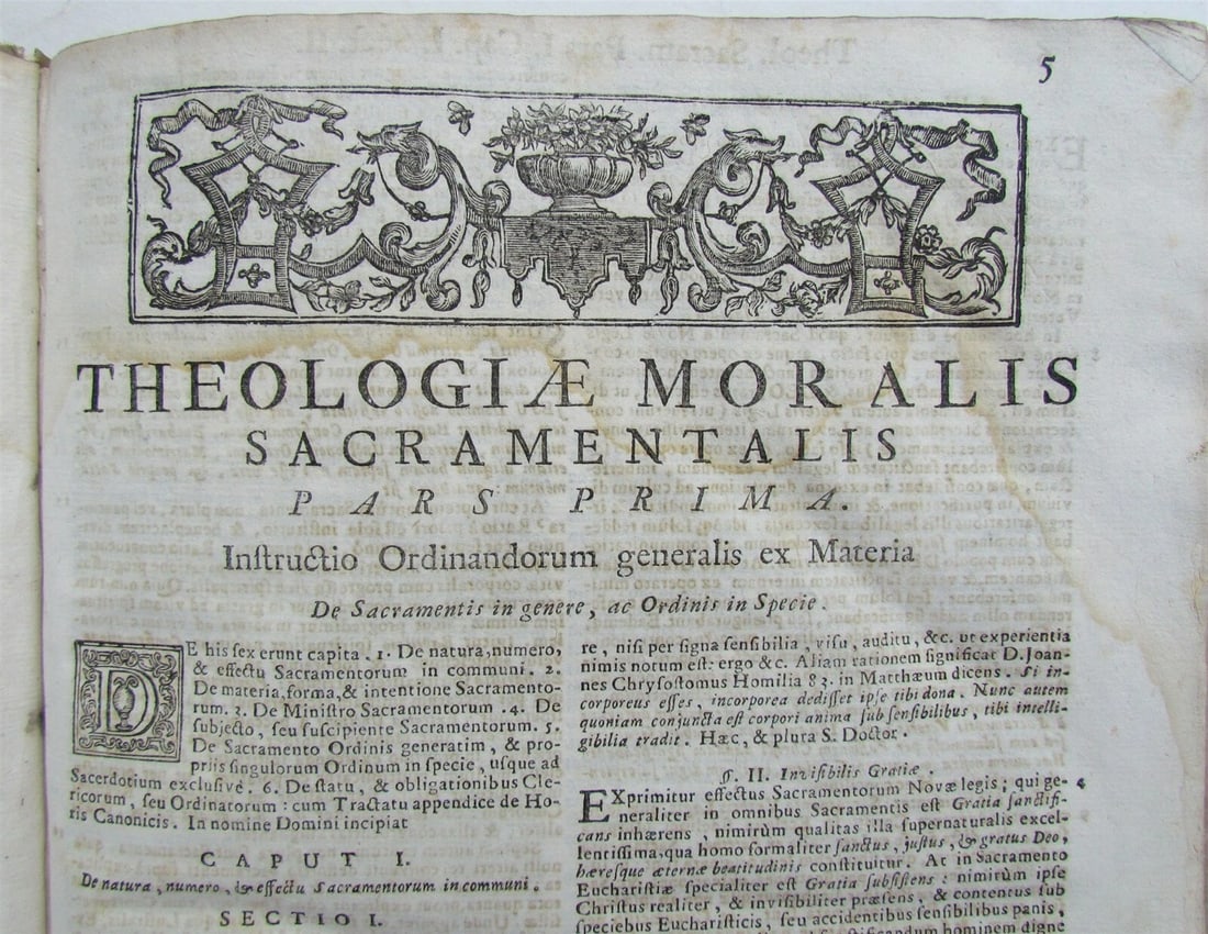 1742 VELLUM BOUND ANTIQUE FOLIO by Patritii Sporer - 4