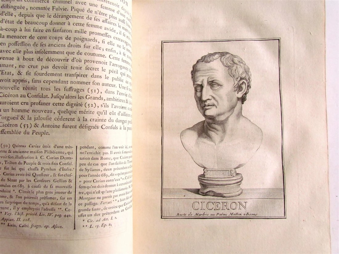 1777 3 VOLUMES ROMAN HISTORY ILLUSTRATED antique in FRENCH - 10