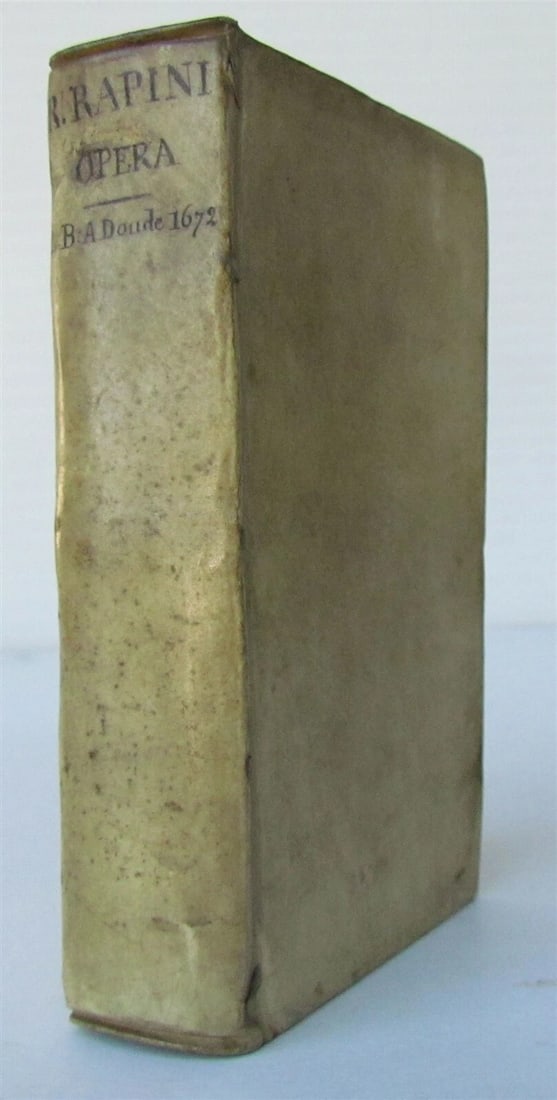 1672 POETRY by RENATI RAPINI antique VELLUM in LATIN ELZEVIR PUBLISHING - 2