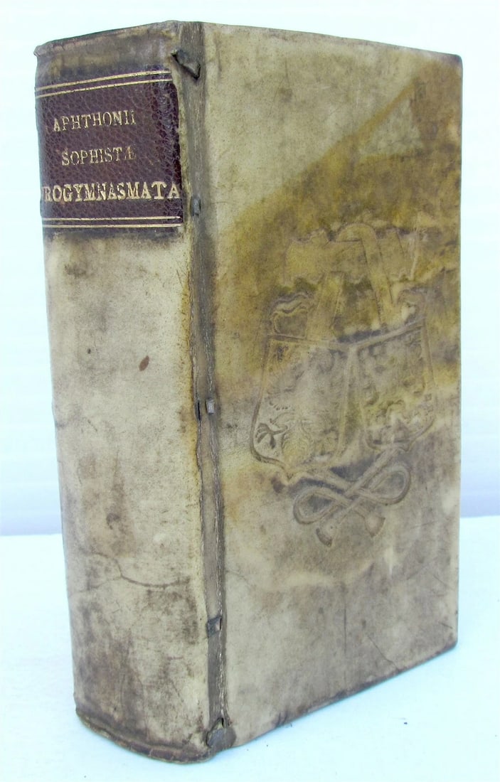1665 APHTHONIUS antique BLIND-STAMPED VELLUM - 7