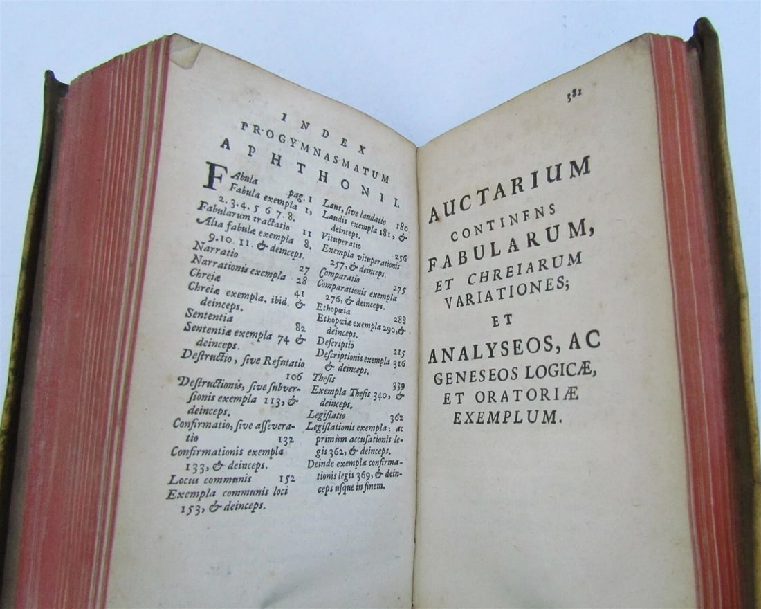 1665 APHTHONIUS antique BLIND-STAMPED VELLUM - 8