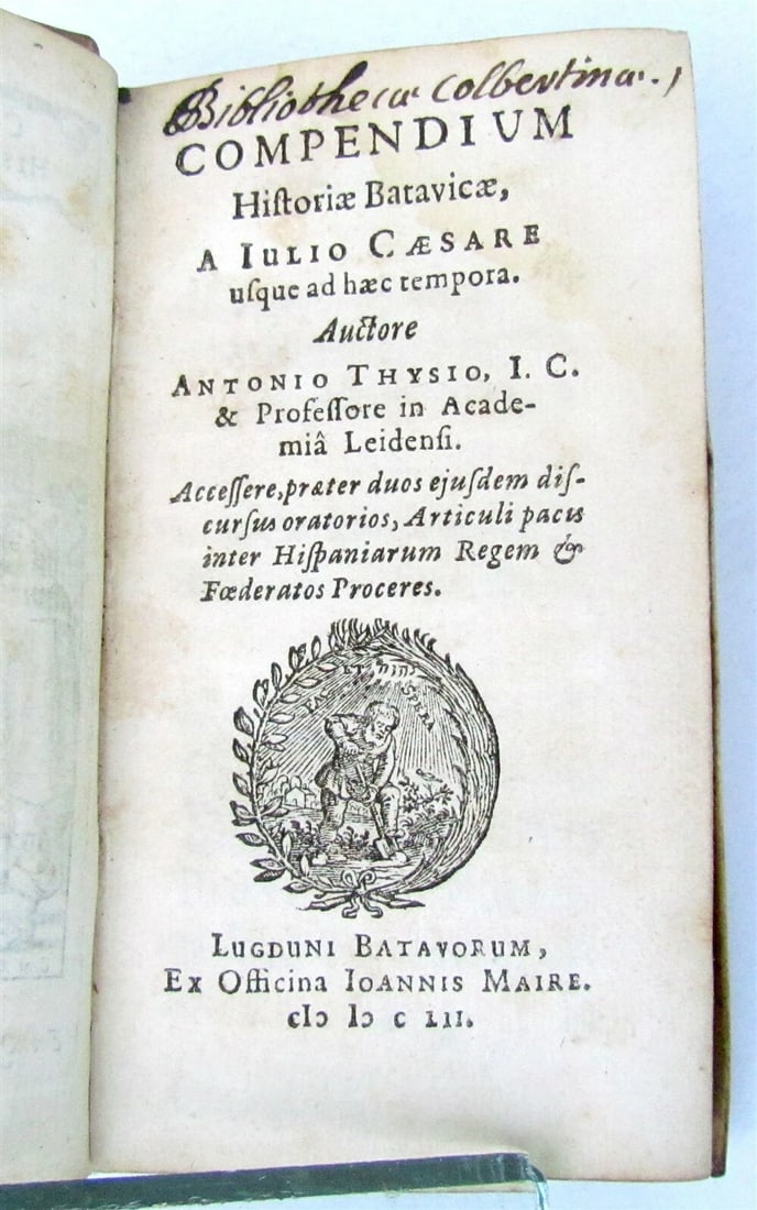 1652 THYSIUS antique VELLUM Historae Batavicae from JULIUS CAESAR till this time - 5