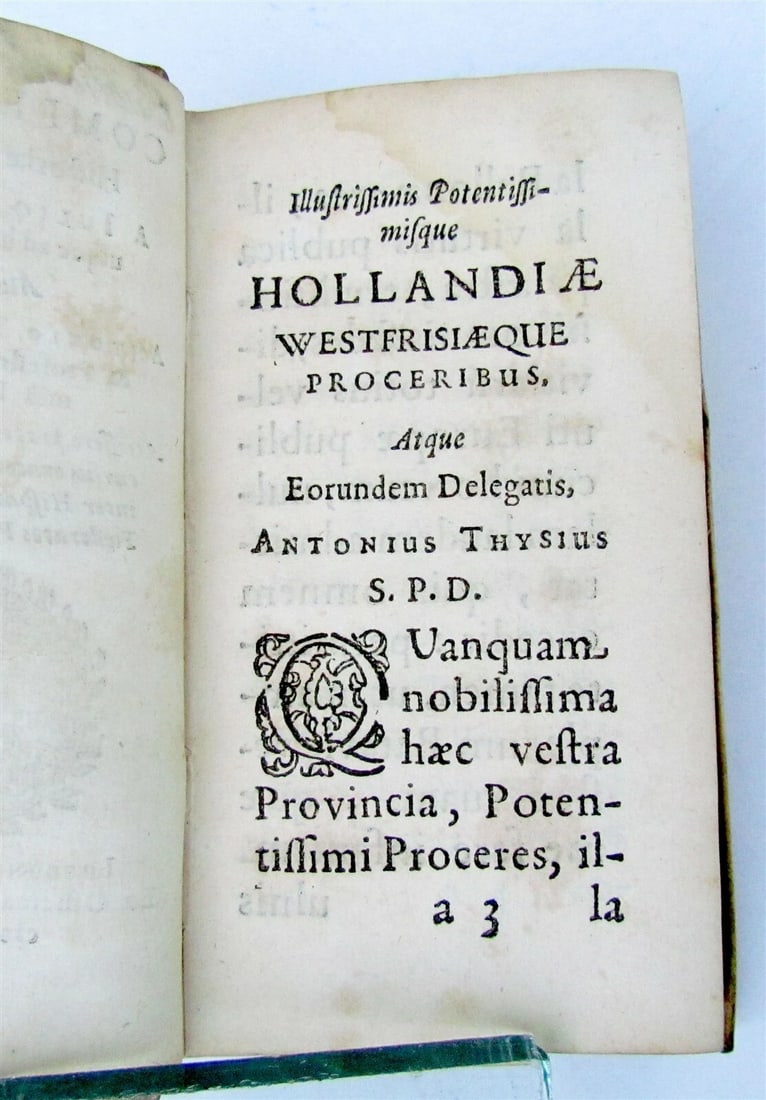 1652 THYSIUS antique VELLUM Historae Batavicae from JULIUS CAESAR till this time - 6