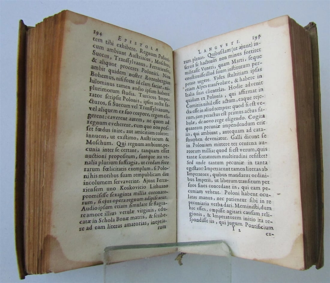 1646 POLITICAL & HISTORICAL WORKS Hubert LANGUET antique VELLUM ELZEVIR PUBL. - 4