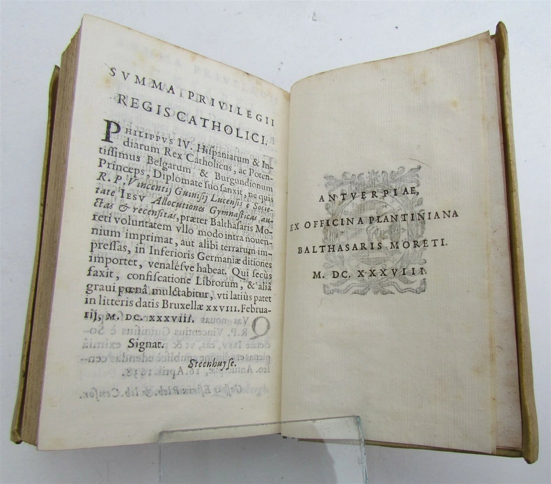 1638 PLANTIN PRESS Vicenzo GUINIGGI Allocutiones gymnasticae antique VELLUM - 5