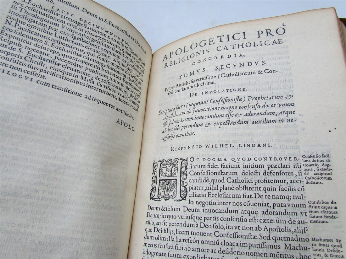 1568 PLANTIN PRESS Apologeticum ad Germanos VELLUM BINDING antique 16th CENTURY - 5