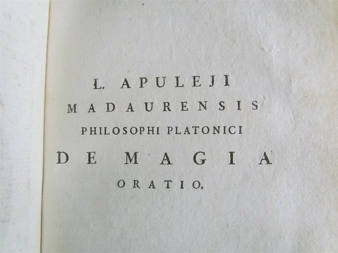 1788 LUCII APULEJI MADAURENSIS PLATONICI PHILOSOPHI OPERA VELLUM ANTIQUE - 5
