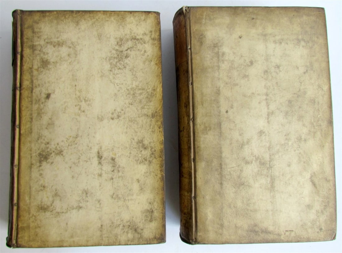1724 2 VOLUMES Commentary on Isaiah by C.Vitringa antique FOLIOS VELLUM w/ MAP - 4