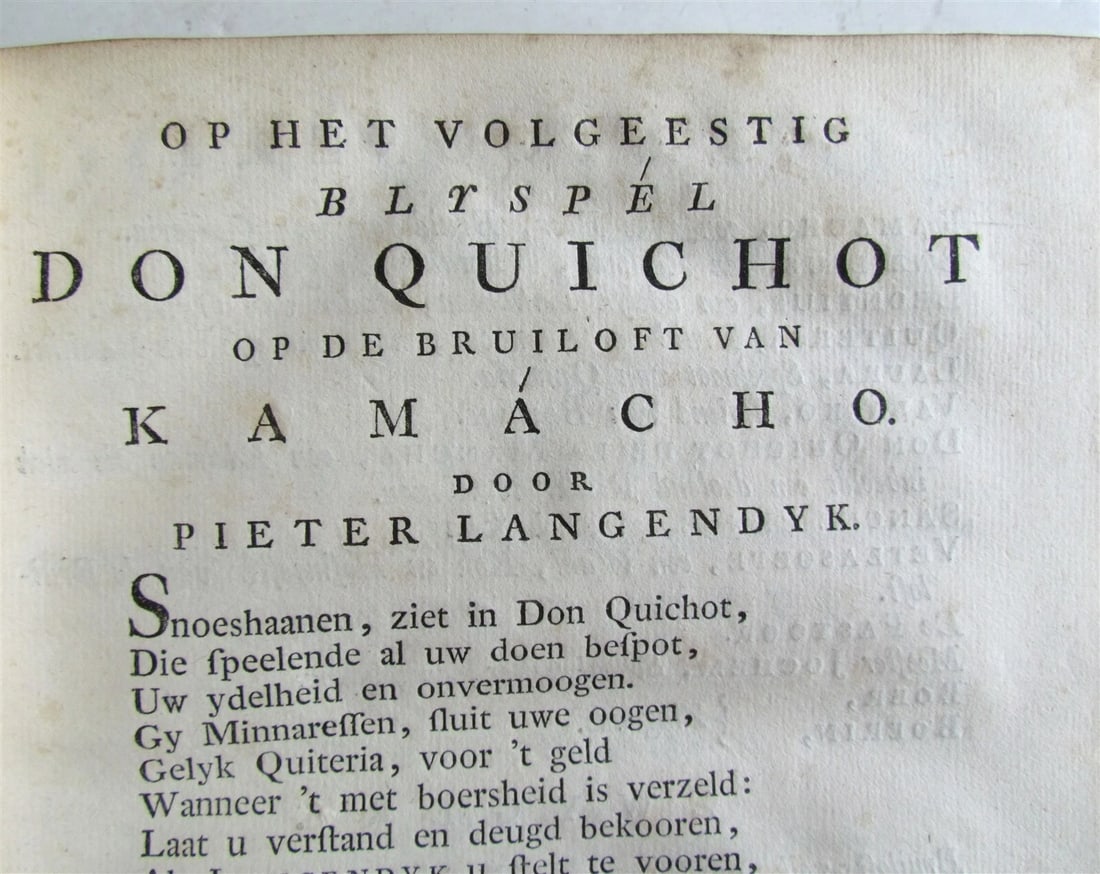 1751 3 VOLUMES VELLUM BOUND in DUTCH P. LANGENDIJK ANTIQUE w/ ENGRAVINGS - 10